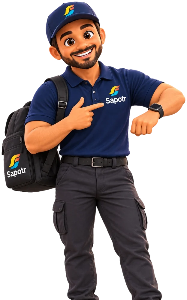 A SAPOTR pointing at his watch